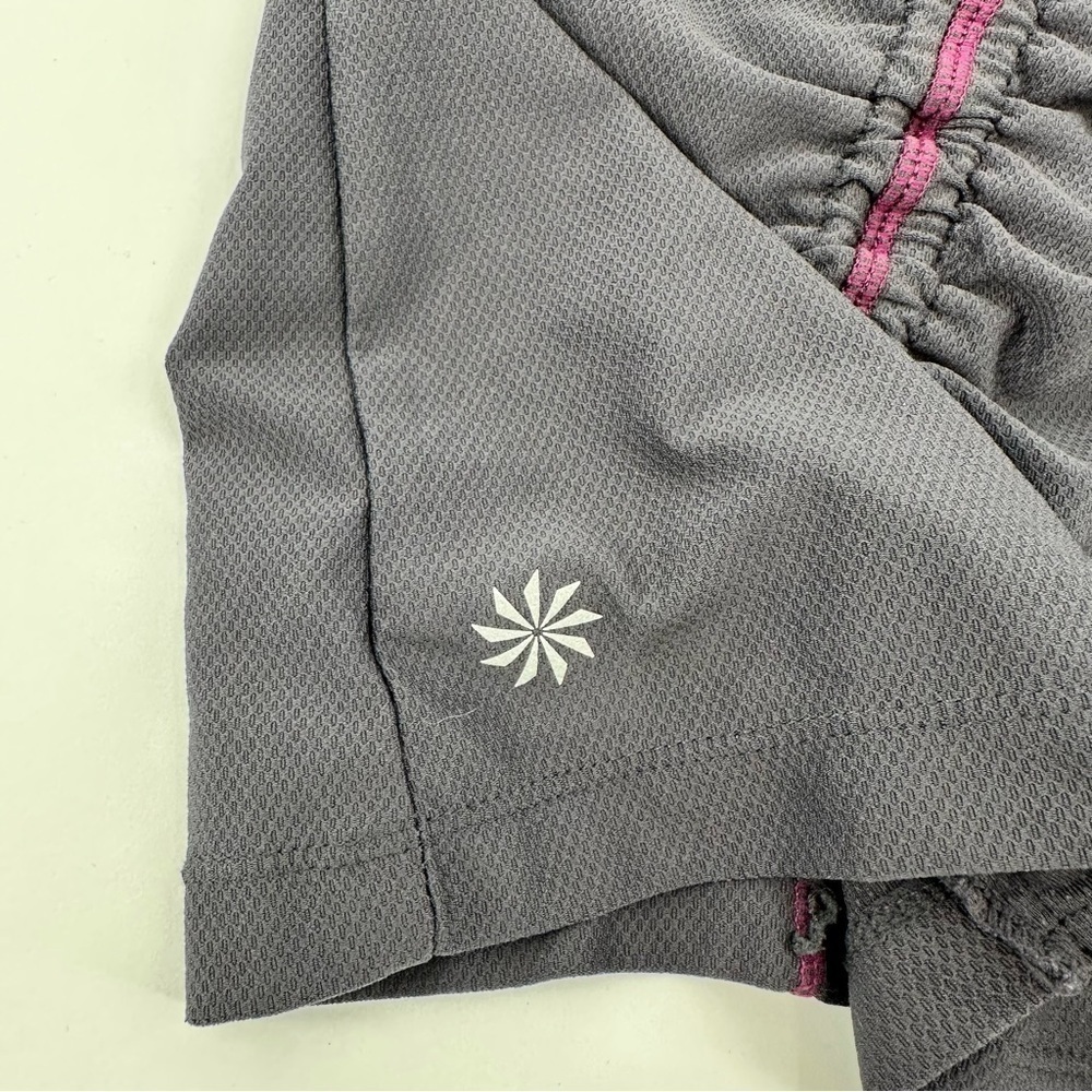 ATHLETA Women’s Active Top with Ruched Front and Sleeves with Hood Size Medium - Picture 7 of 10